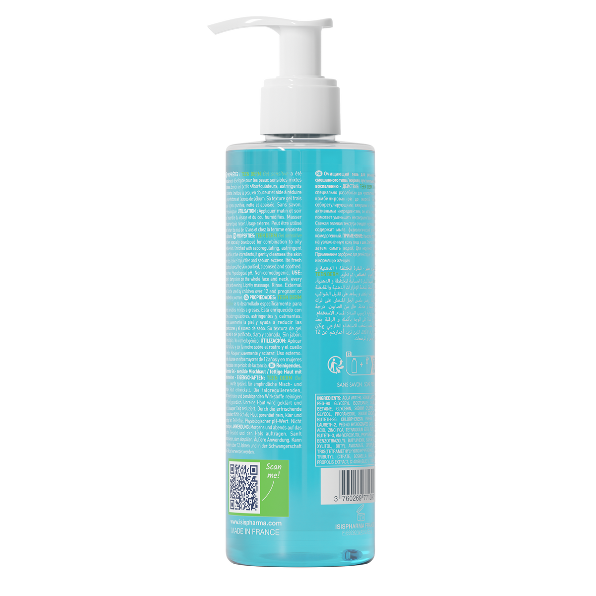 ISISPHARMA TEEN DERM Gel sensitive 250ML
