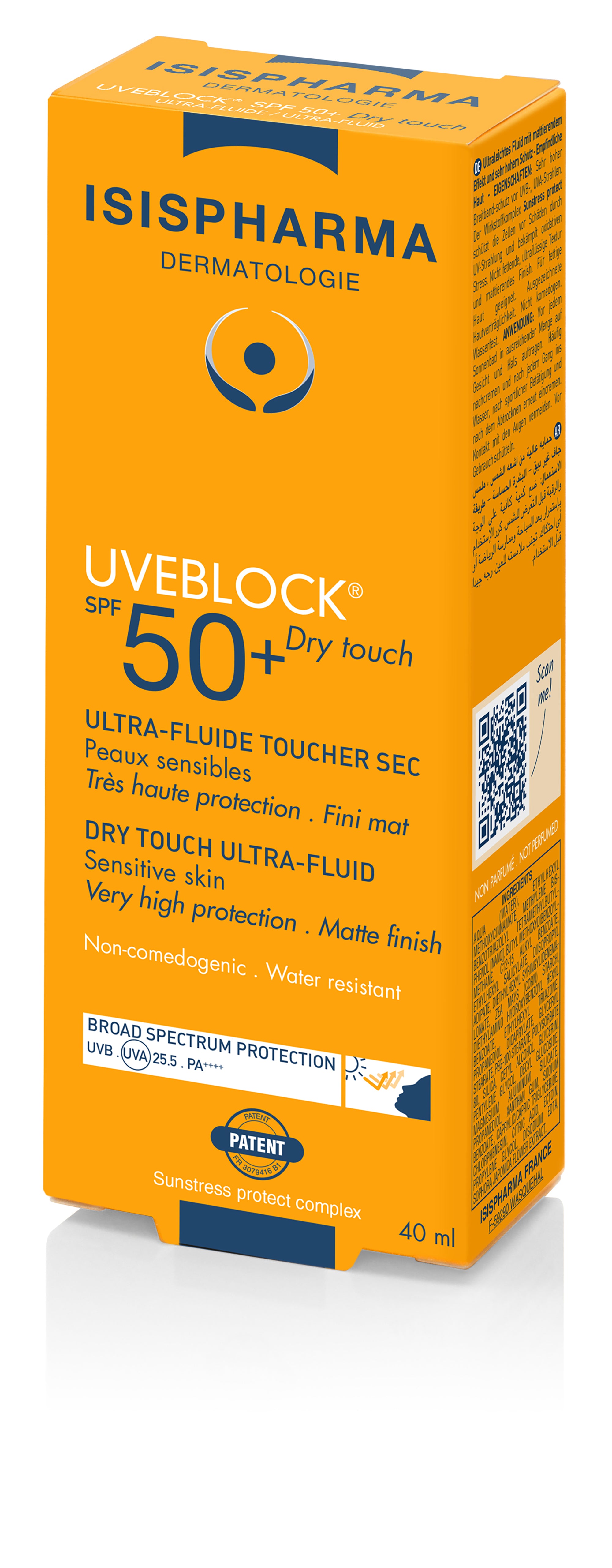 ISISPHARMA UVEBLOCK SPF50+ dry touch Invisible  40ML